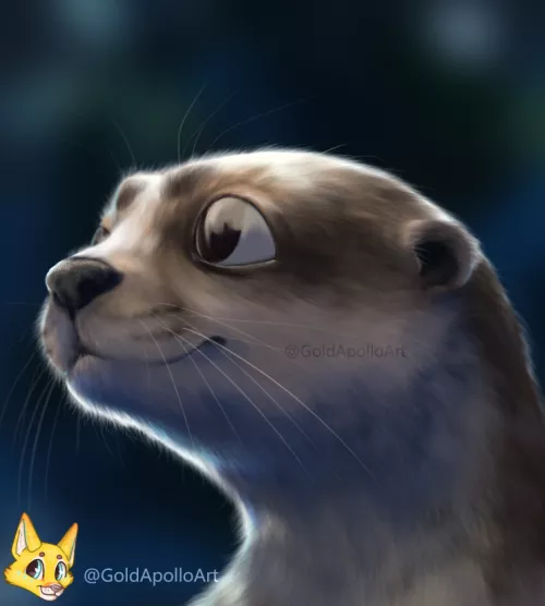 Who agrees that otters are underappreciated little lads! by GoldApolloArt