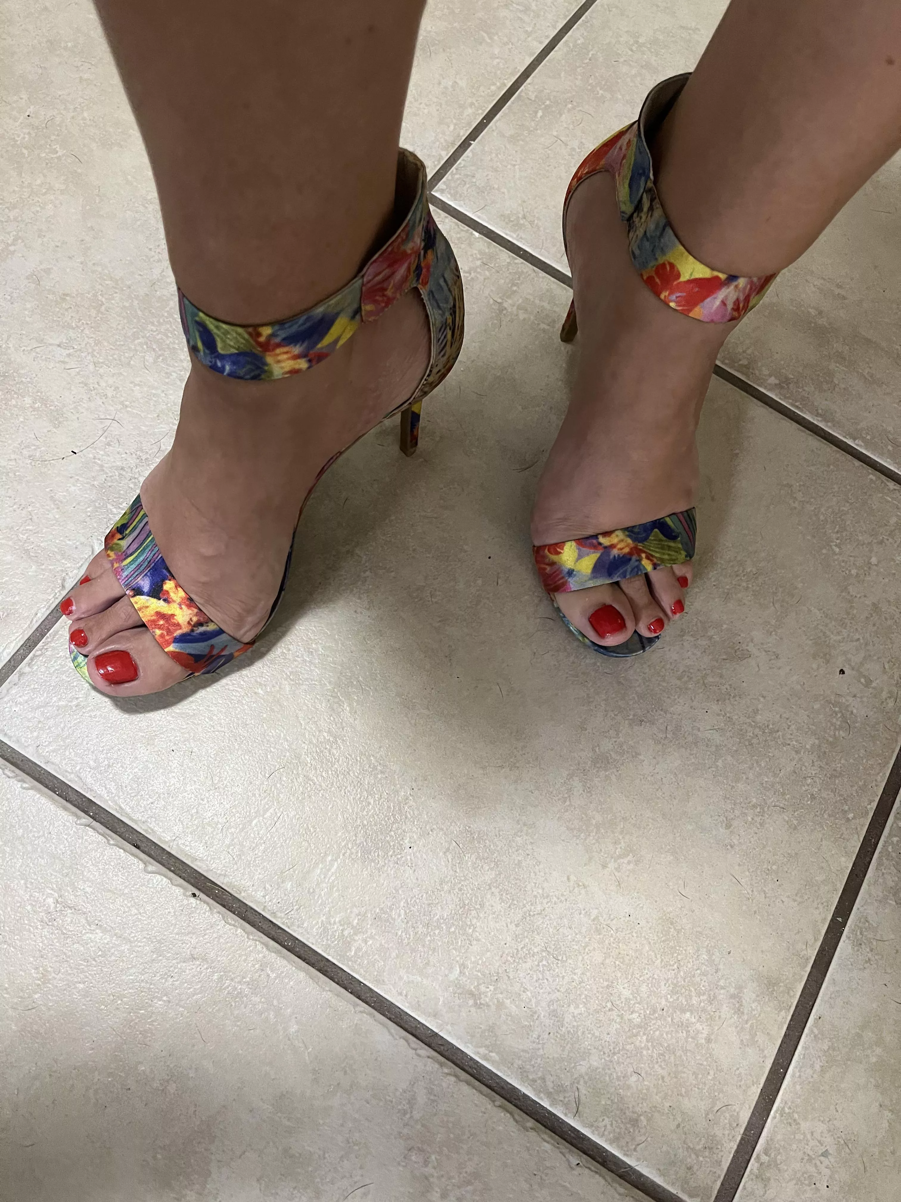 Who can unstrap my heels 🙈 posted by nattyfeetluv