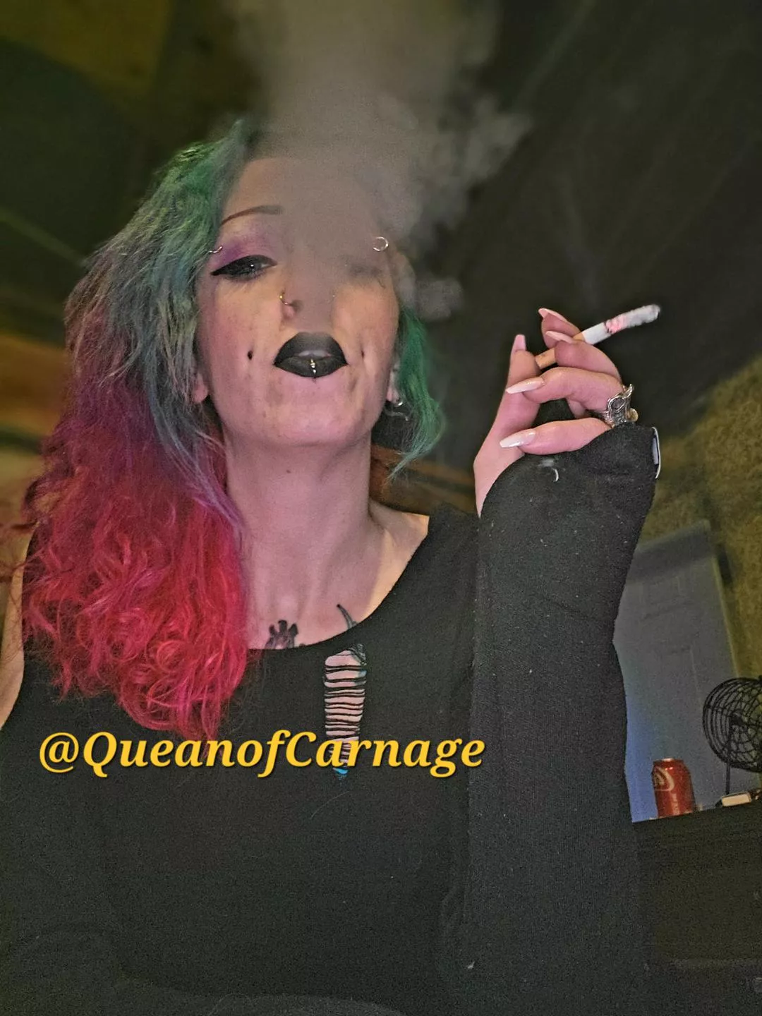 Who doesnt enjoy watching a pretty goth girl smoke cigarettes posted by zombiecakes88