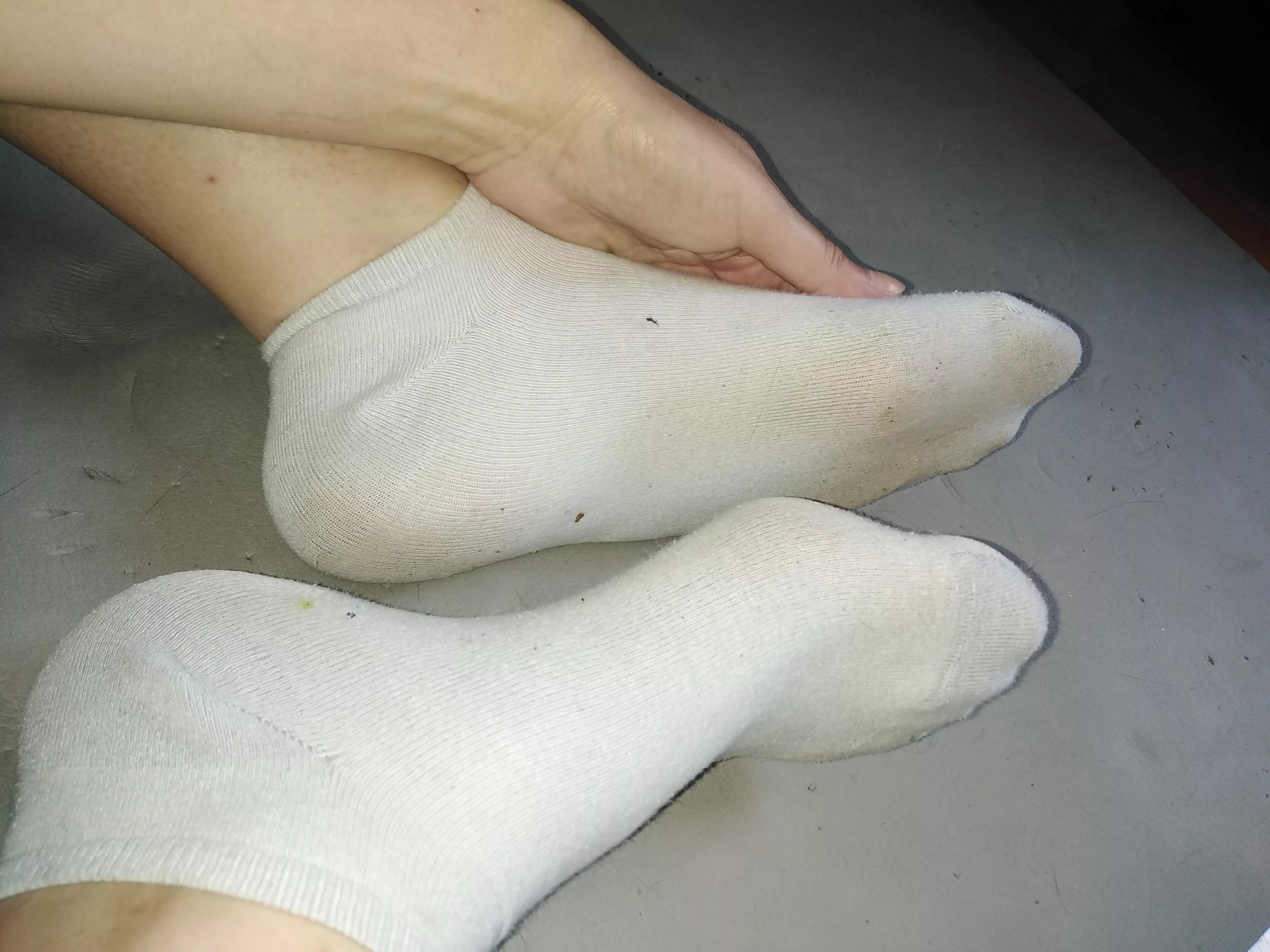 Who is licking dirt off my dirty socks ? [oc] [F] posted by bigbrattybabe