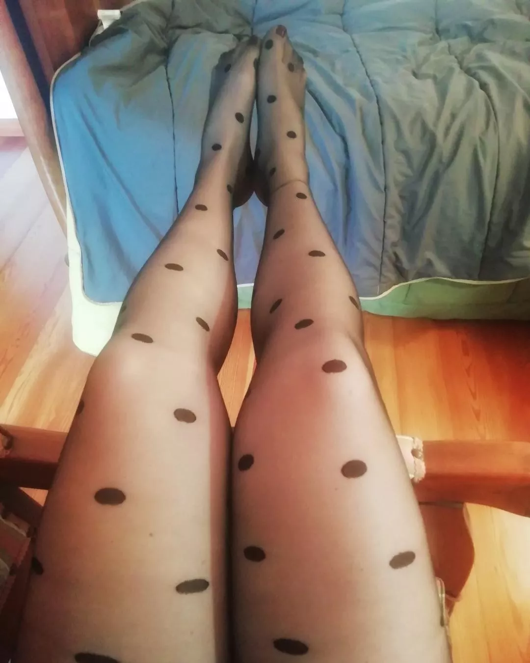 who likes my dotted tights? 😉❤️ posted by Ambers_littlefeet