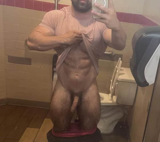 Who wants to get punished in this public dirty restroom? by fitlove69