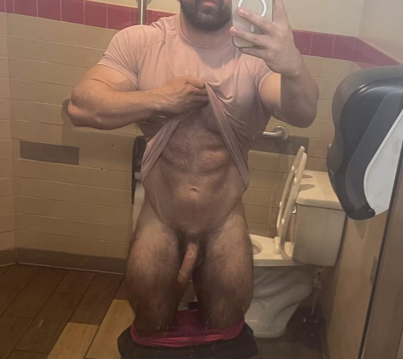 Who wants to get punished in this public dirty restroom? posted by fitlove69