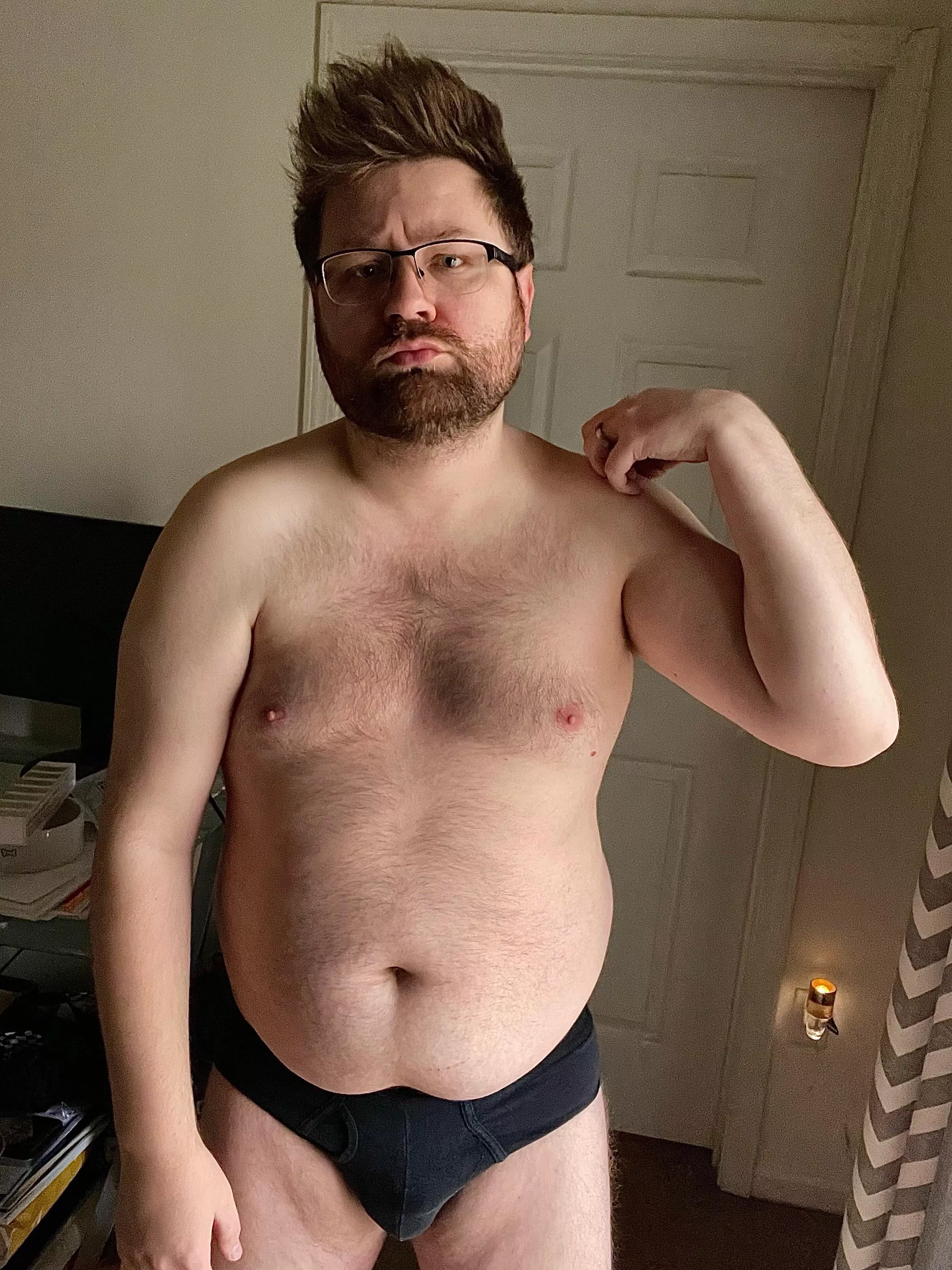 Who wants to rub cubby’s belly? 🧸 posted by angrypunkcub