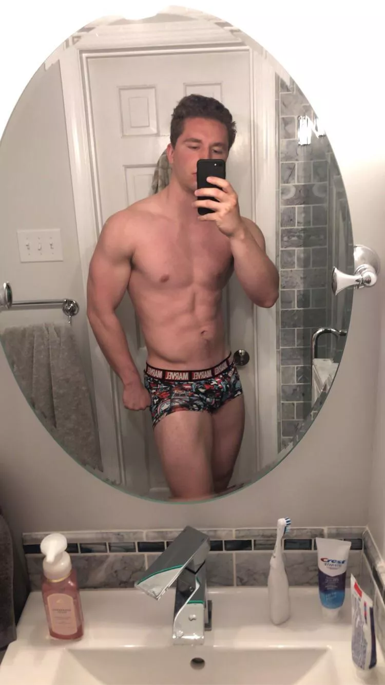 Who wants to see what’s under these captain America briefs? posted by SalaciousNewt