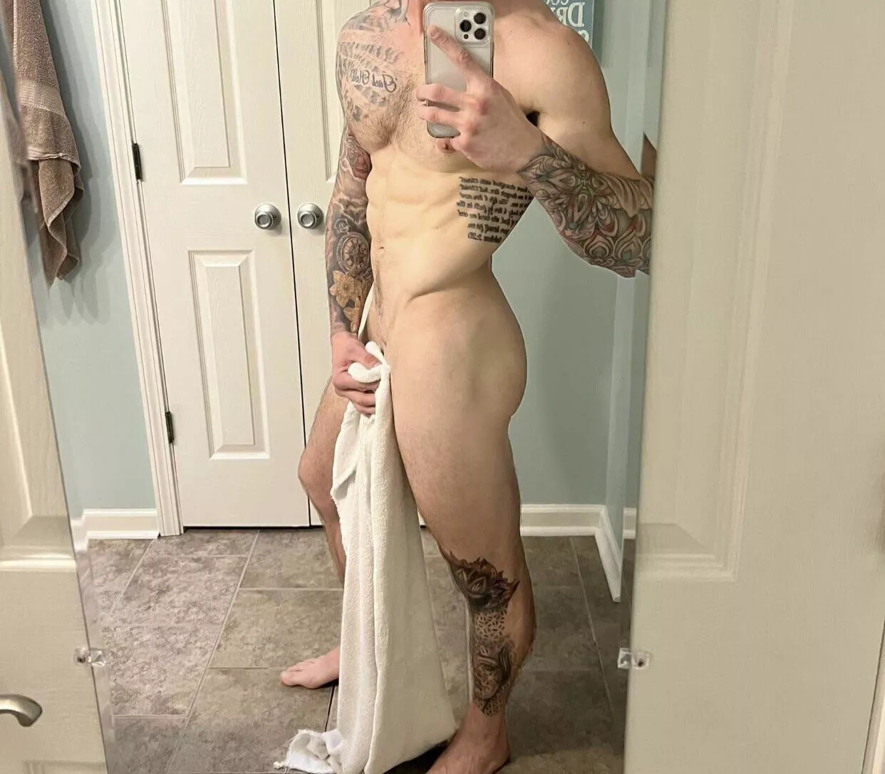 Who would like to inspect my body and count all my tattoos? 😈 posted by physiqueworship