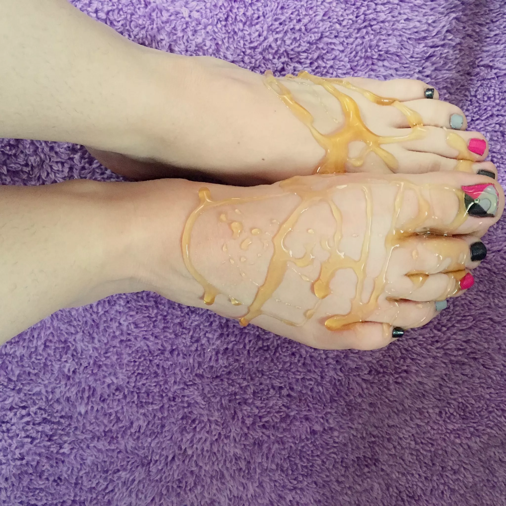 Who's going to clean my sweet and sticky feet ? posted by Puzzled-Grapefruit