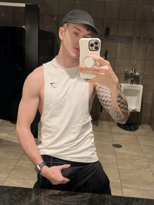 Who’s sucking me off in the restroom? by FinnAugust