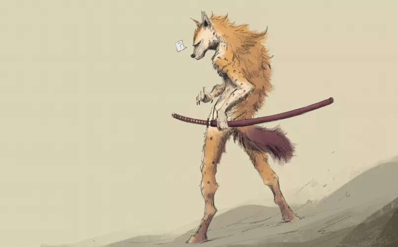 “Who’s there?” ~ art by me @vaughanlsart 🦧 by vaughanlsart