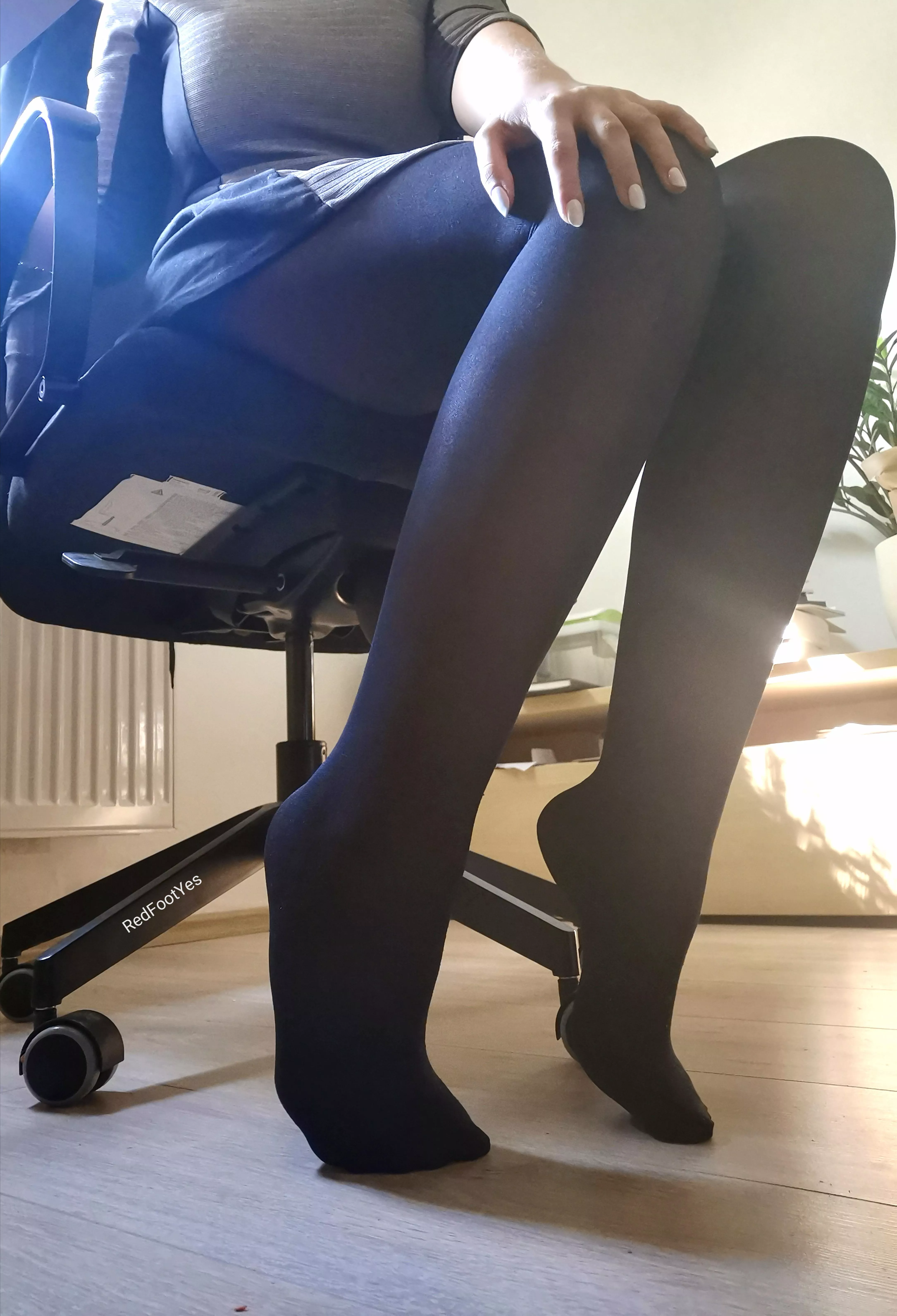 Why are you under my desk? I'm in a meeting! posted by RedFootYes