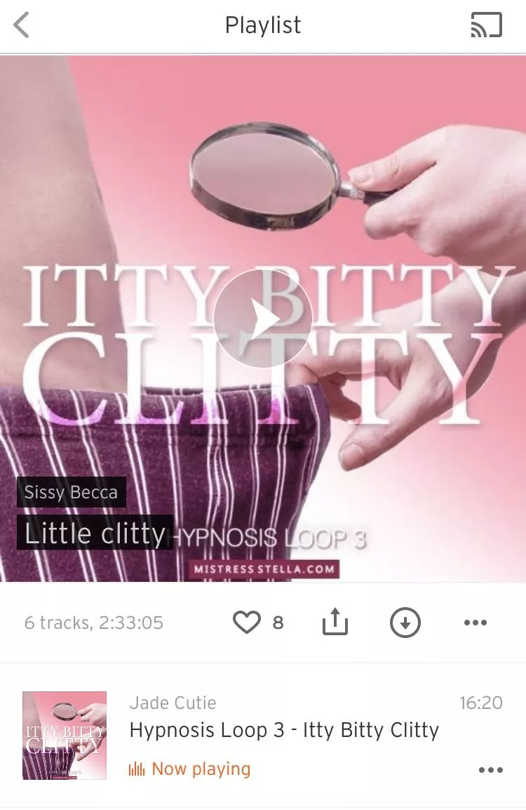 Why did I open SoundCloud - I had stopped the sissy stuff and now I can’t stop listening again. I love being a sissy. posted by guessiamasissy