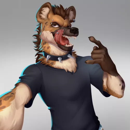 Why do hyenas match so perfectly with punk characters? Idk ¯\_(ツ)_/¯ by gabrielkblo