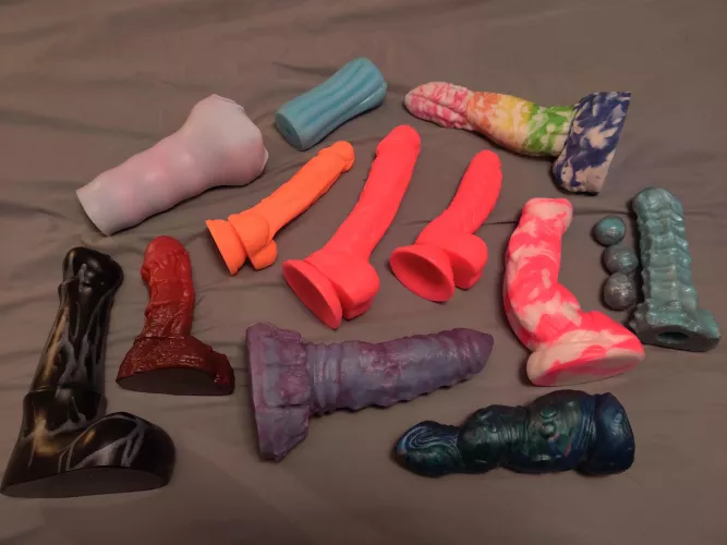 Wife and I may be obsessed... Our collection after only 3 months of buying silicone friends by knlix
