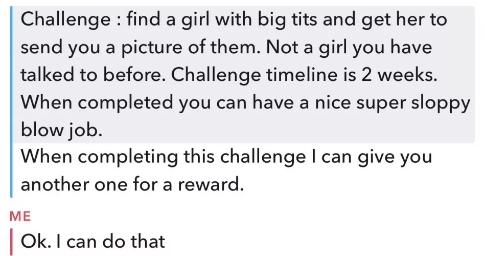 Wife issued me some hot husband challenges. This one should be easy. Let’s see how much she escalates by Raidy414