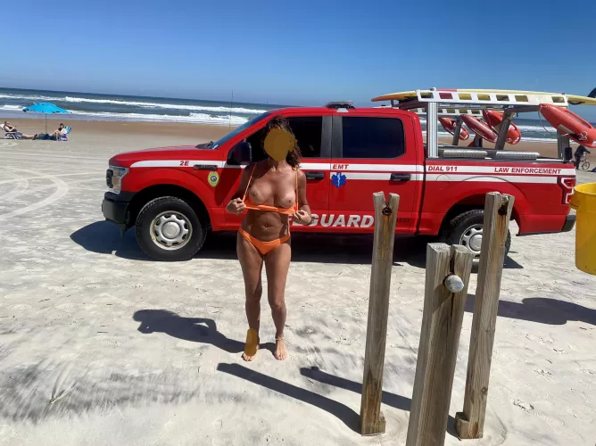 Wife showing her appreciation for our first responders. by Fallincider