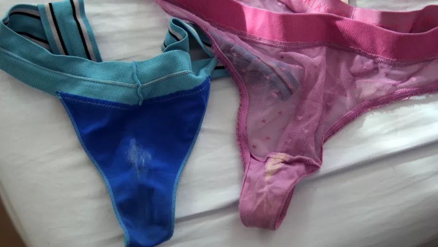 Wife's butt looks great in these thongs, the stains look great too by Cut-Loose37