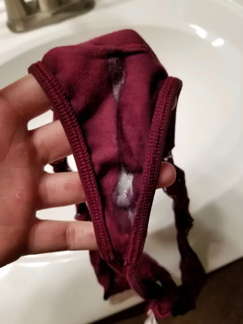 Wife's Panties! first reddit post. she left a sutprise for me. by PushMysterious9272