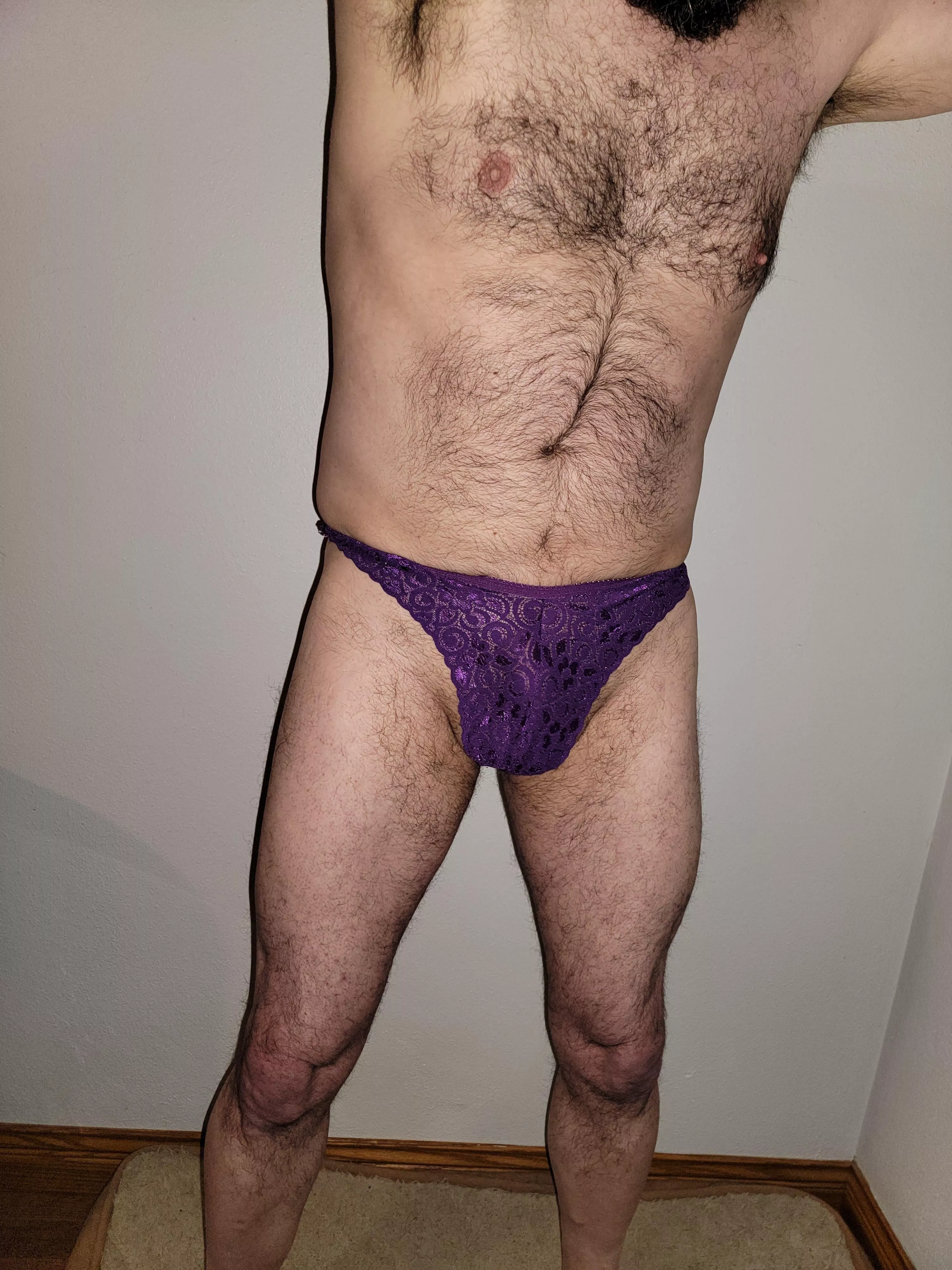 Wife's purple thong posted by smalldickhubby2020