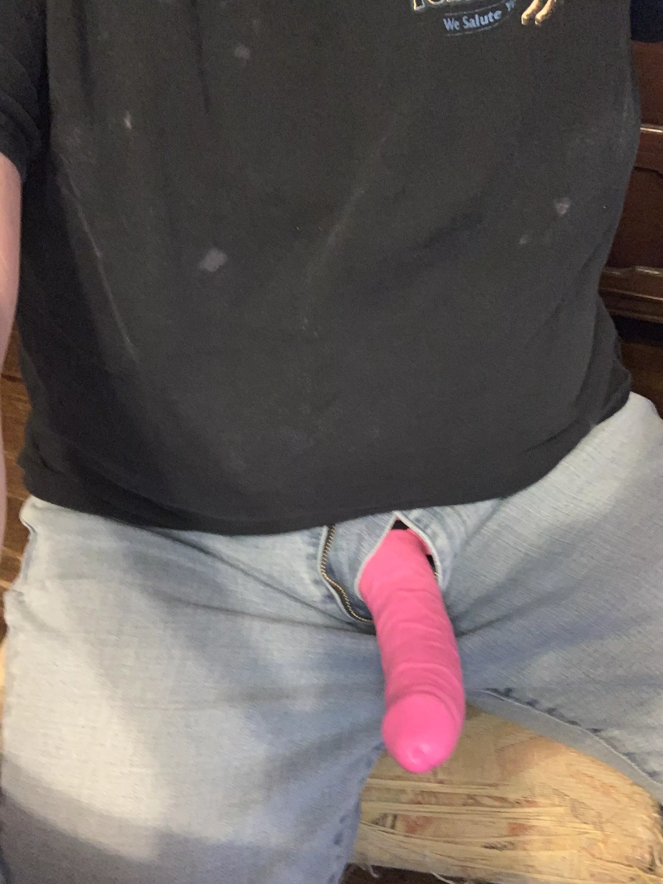 Wife’s strap-on poking out posted by Smallrj