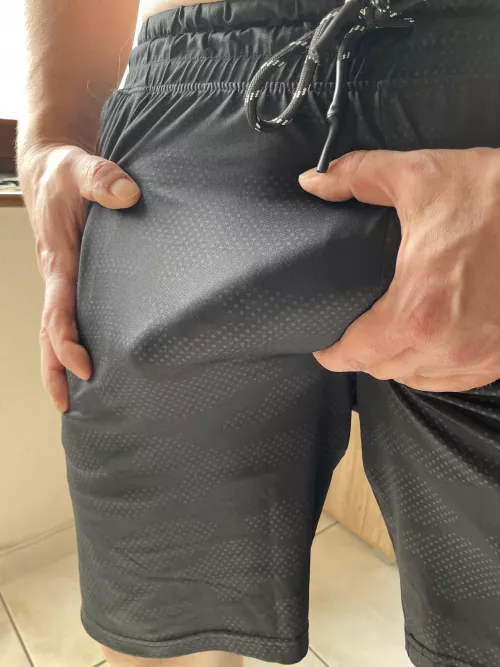 Wifey was teasing me with the attention she lately got here on Reddit while doing my workout. by HornyExhibitCouple