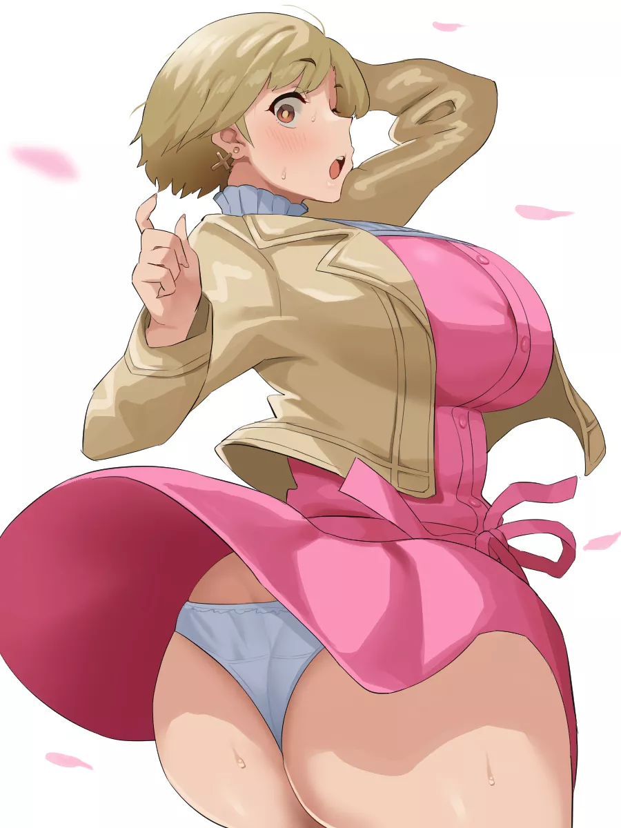 Wind blowing her skirt (@moro77kan) posted by A_Manatee