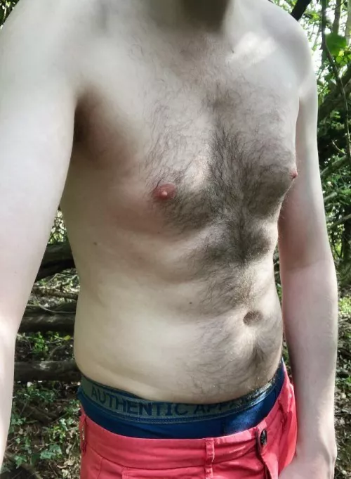 Wish I came across some horny dog walkers or joggers in the woods this morning… by otterguy24