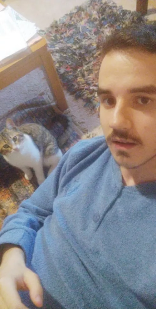 With my beautiful kitten! by Axaxou