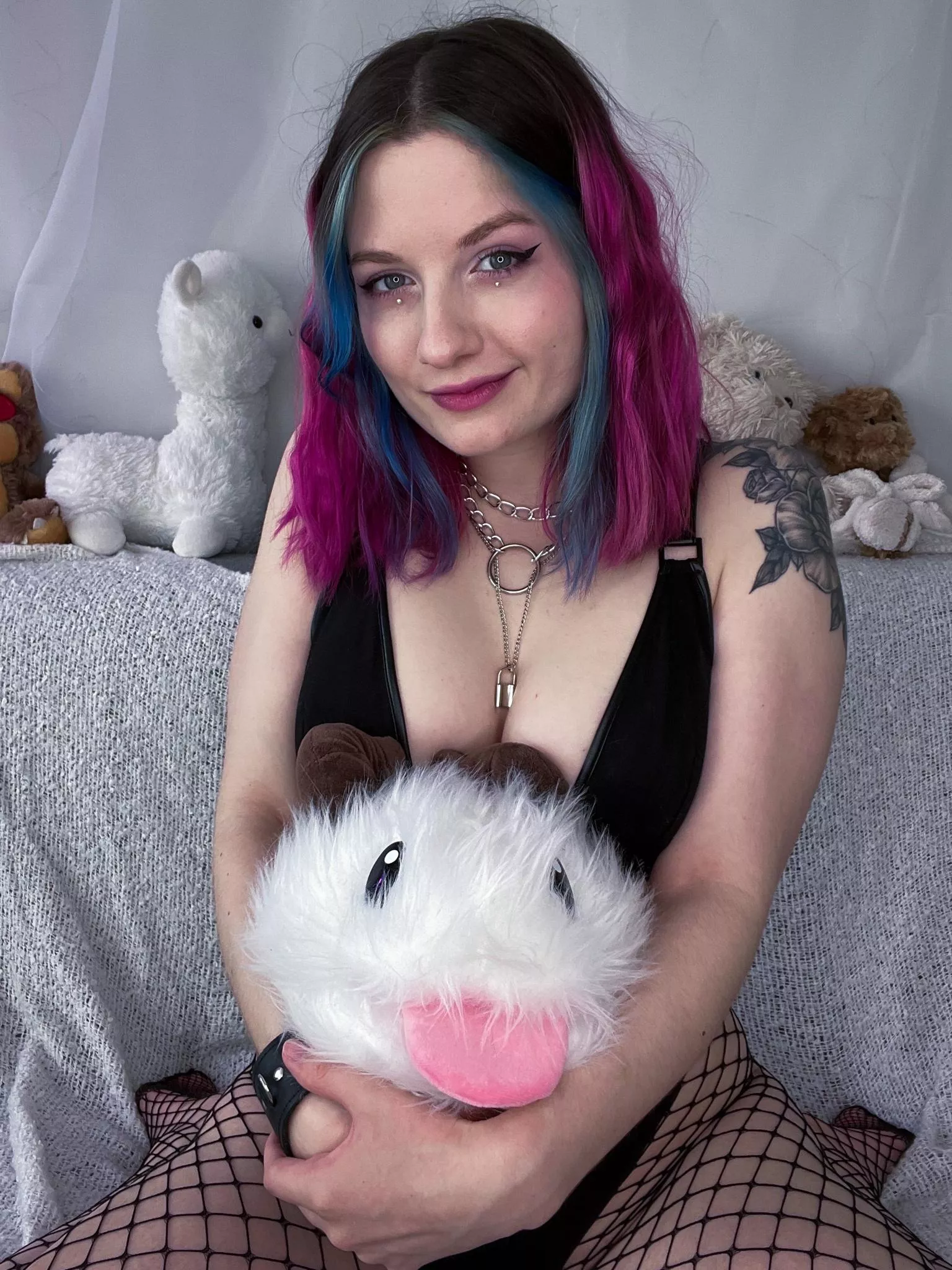 With my plushie [f] posted by Littlest_Fern
