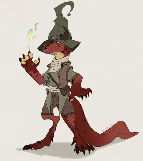 wizard lizard (art by me, @Hyenamancer on twitter) by Skelettjens