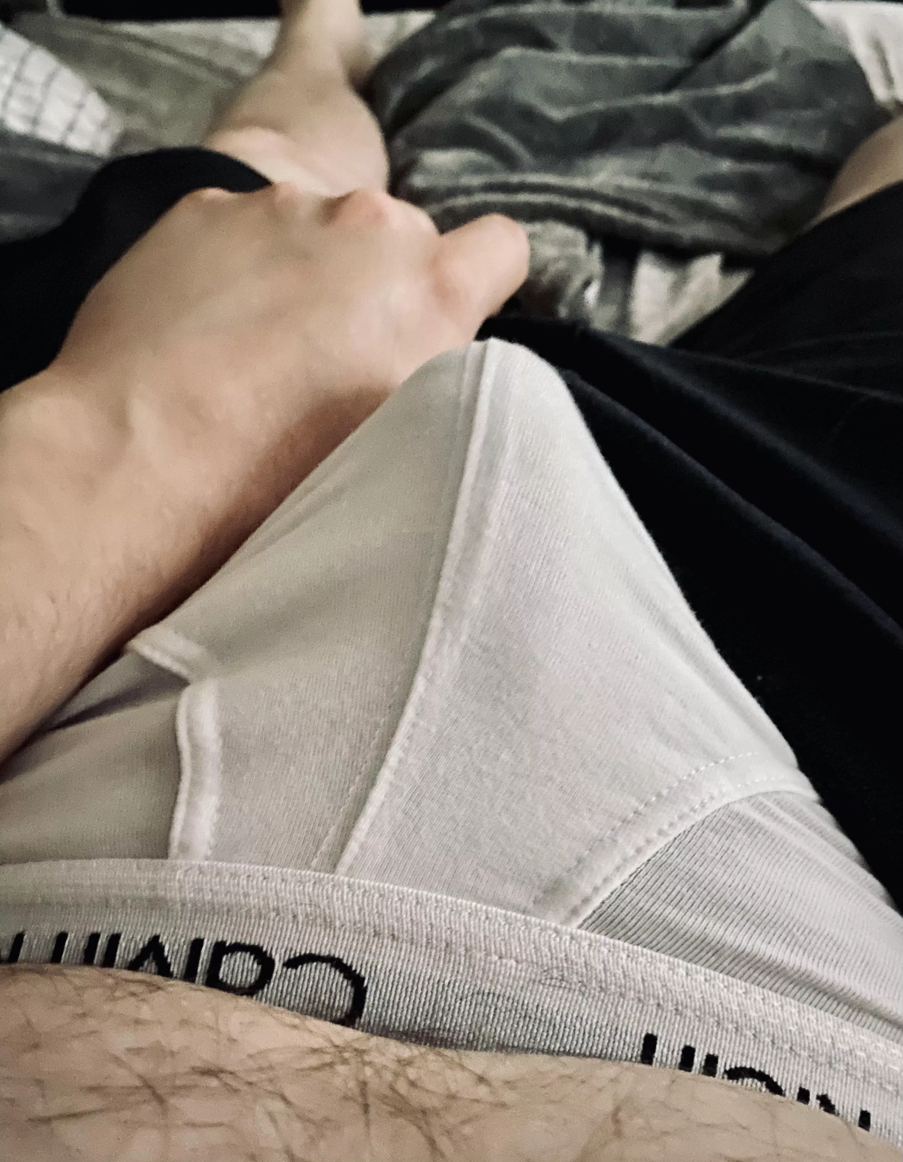 Woke up to my cock straining to get out of my CK briefs. posted by biboy1987