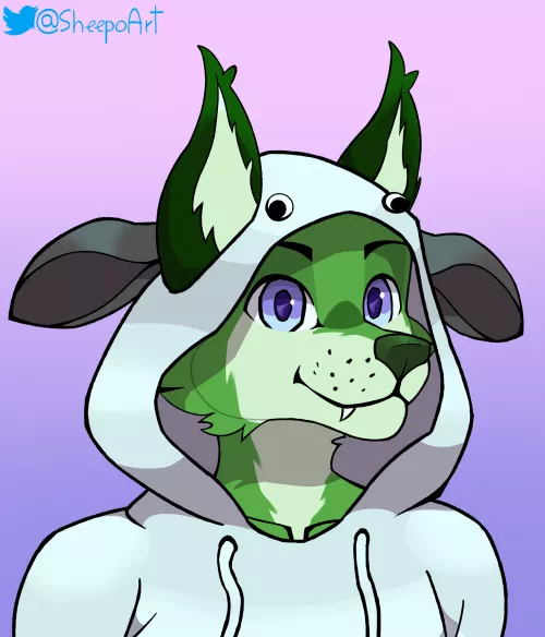 Wolf with a sheep hoodie! (by me) by RickySerni