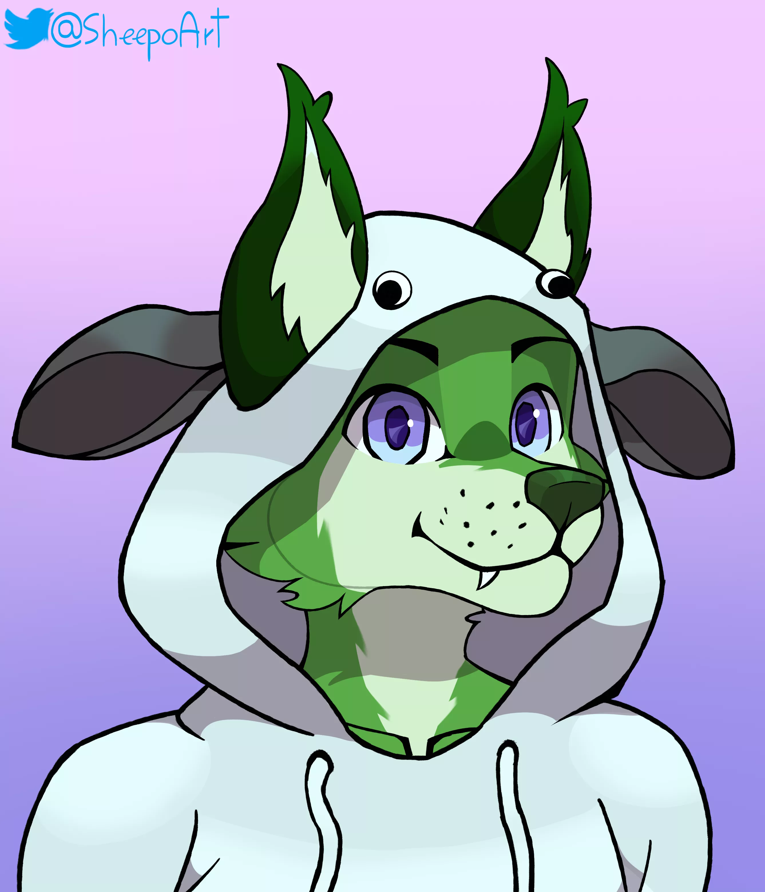 Wolf with a sheep hoodie! (by me) posted by RickySerni