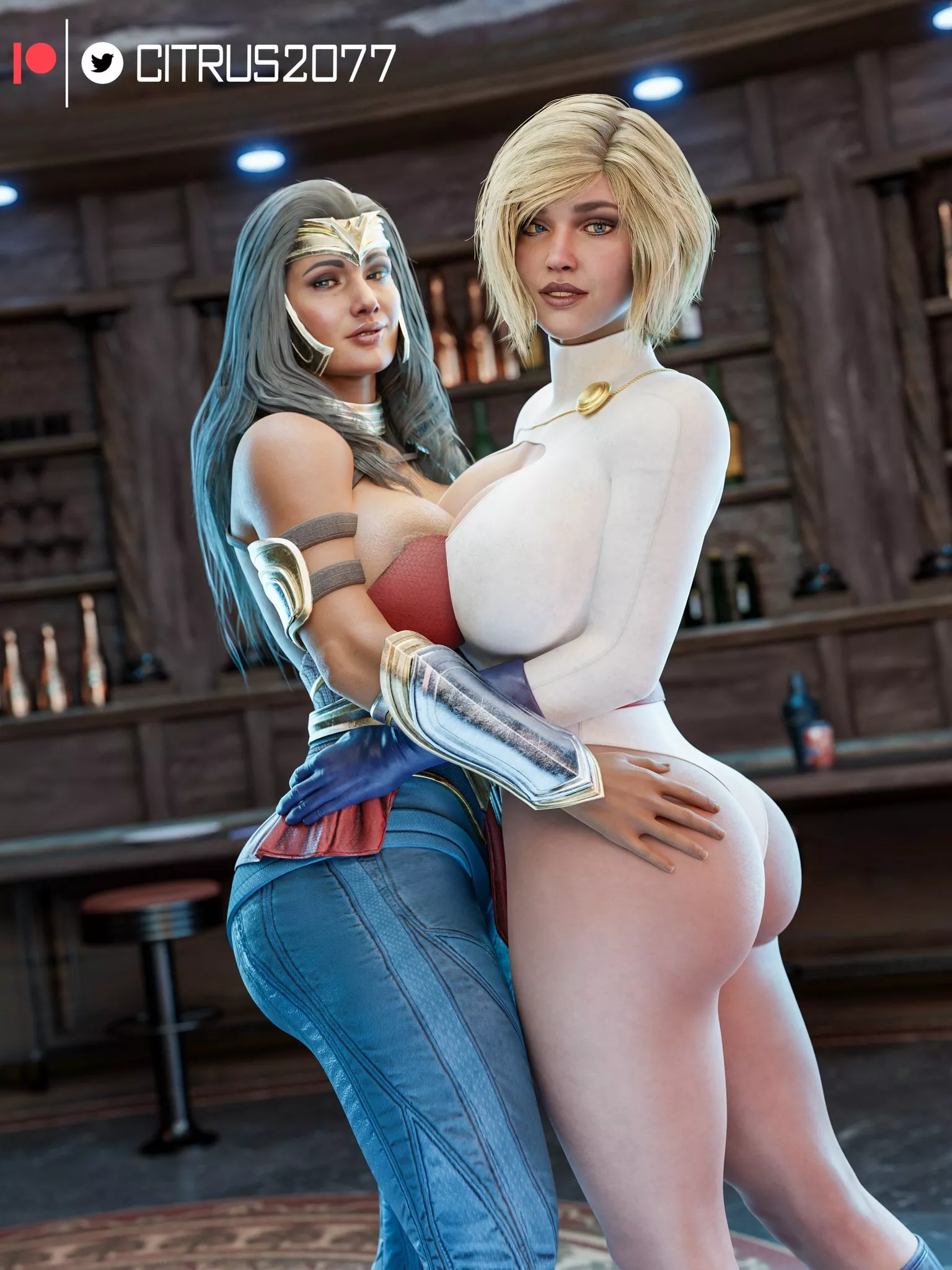 Wonder Woman & Power Girl (Citrus2077) [DC] posted by Kuro-Oji