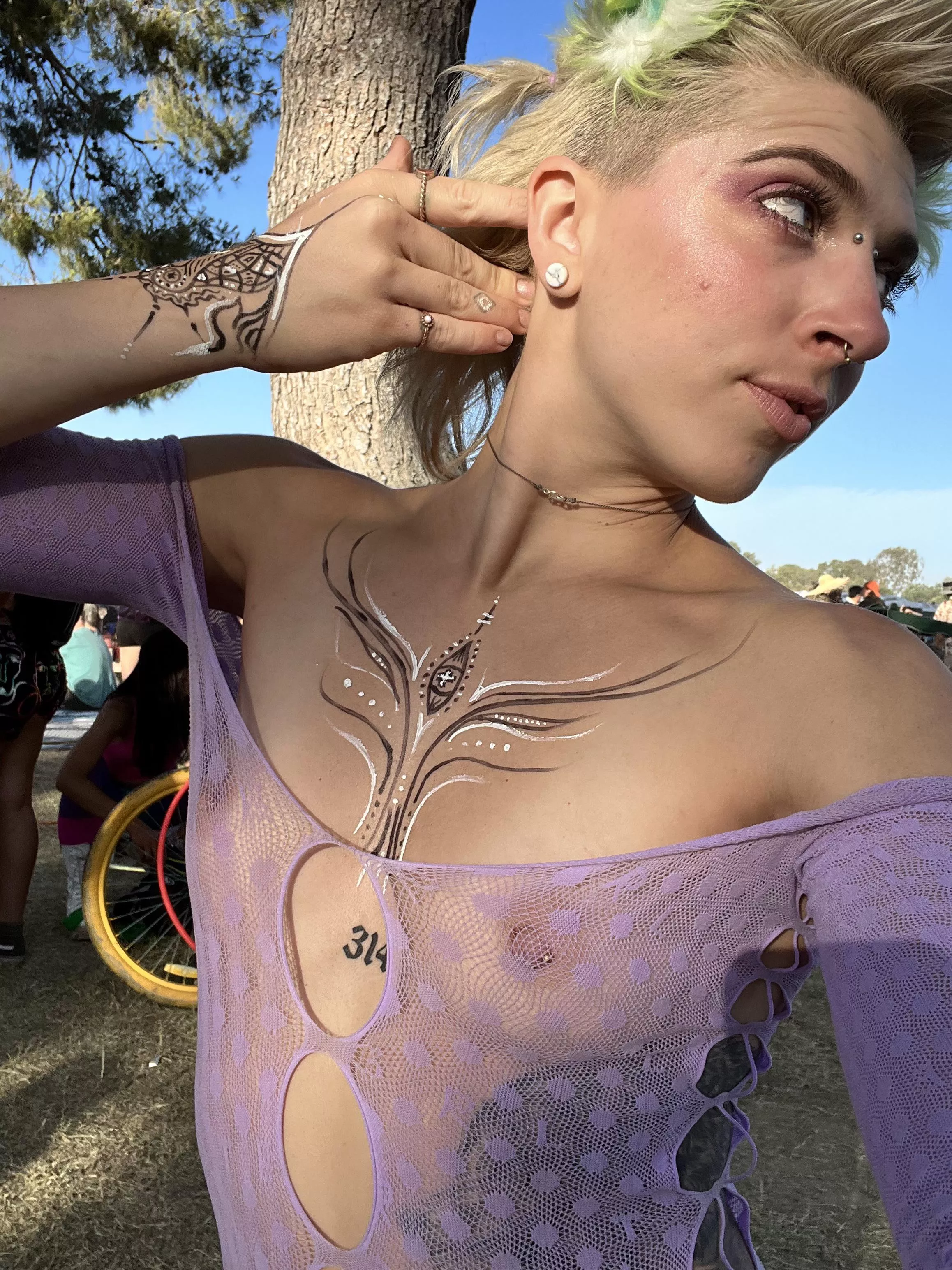 Wore this to a festival this weekend! First time having my nipples exposed all day ☺️. It kept riding up and I was basically just twerking in my g-string! 😂 posted by randapanda423