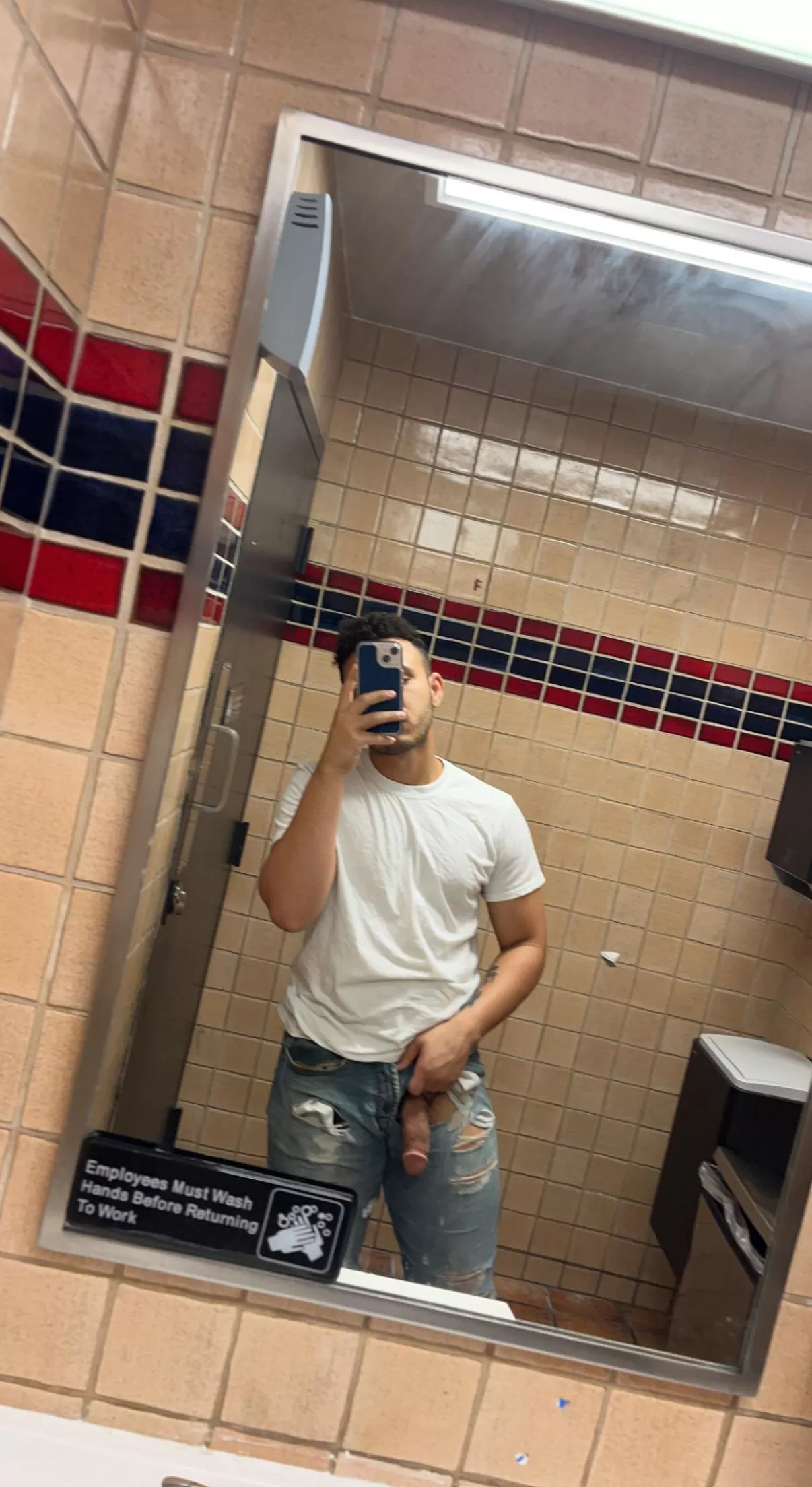 Work and ripped jeans= trouble posted by Badboy-baby