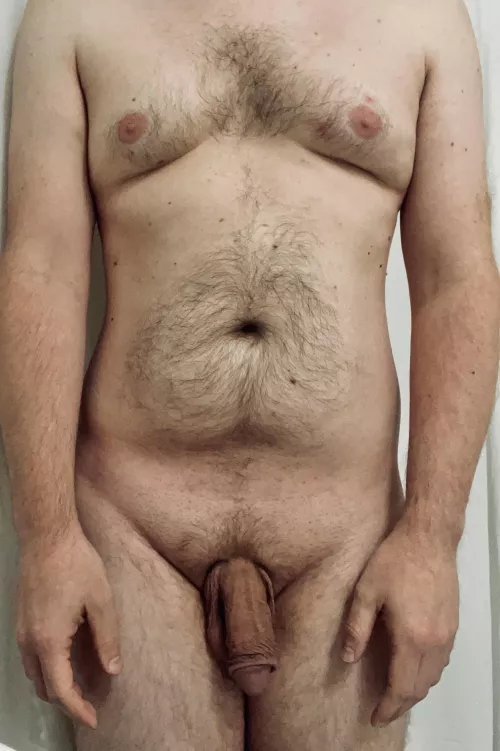 Working really hard to lose my dadbod (57 lbs so far) but still so far to go before I’ll be “okay” with how l look. I don’t like my chest or stomach. by Unscented-Candle