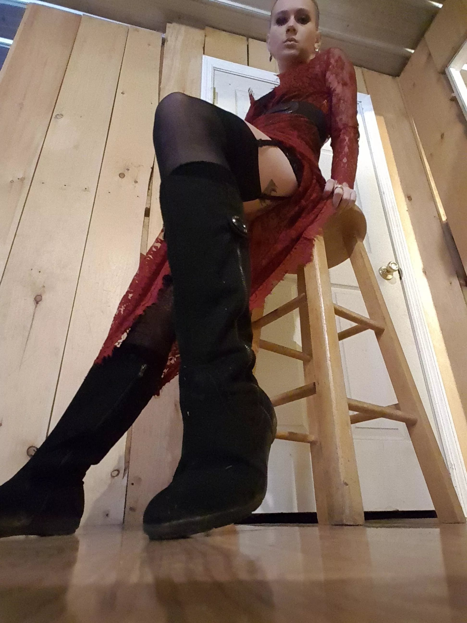 Worshiping My boots should be the highlight of your day. posted by Queenfrostbitten