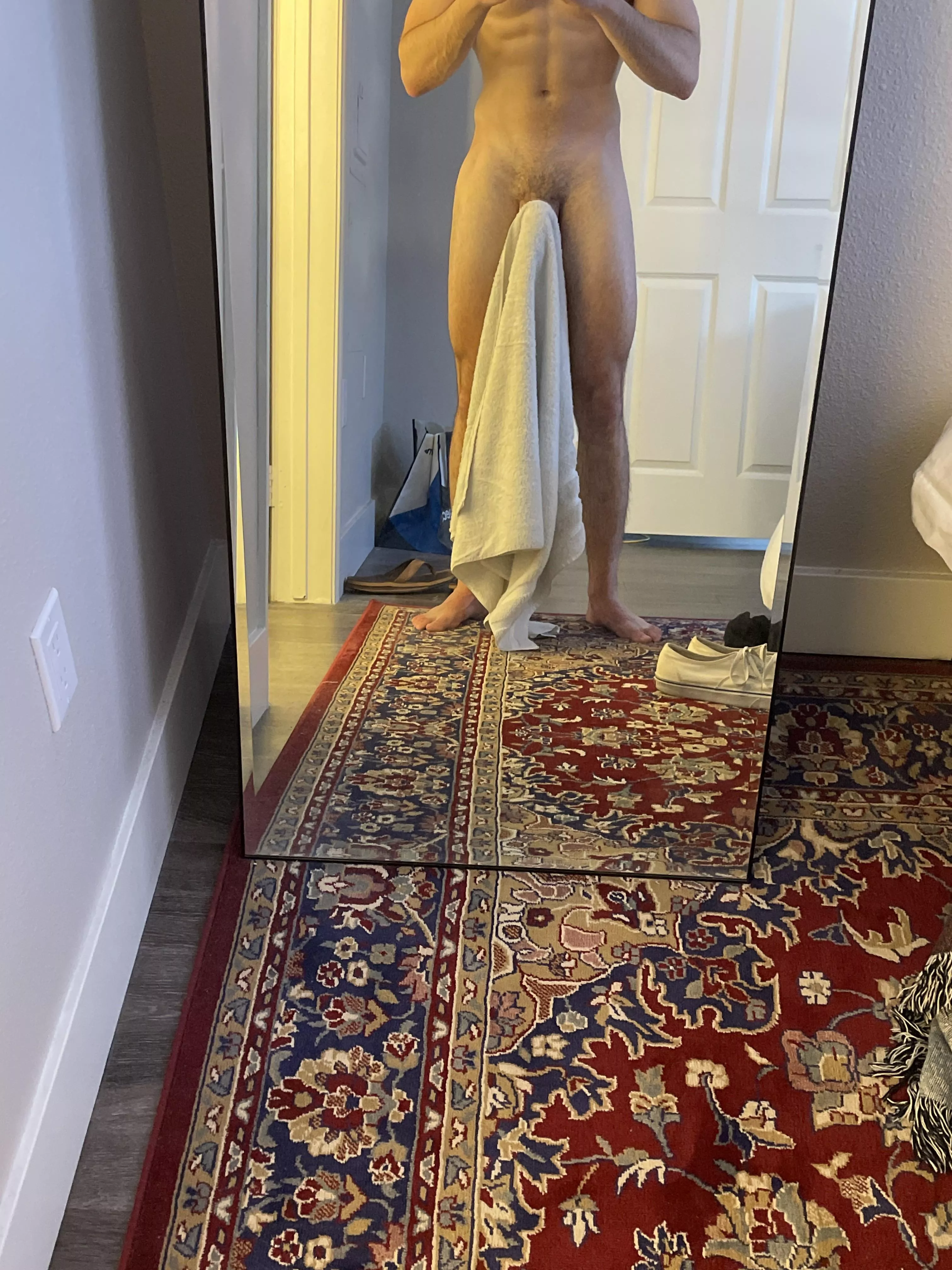 Would be a shame if the towel slipped 😉 DMs open posted by n_mercer8536_