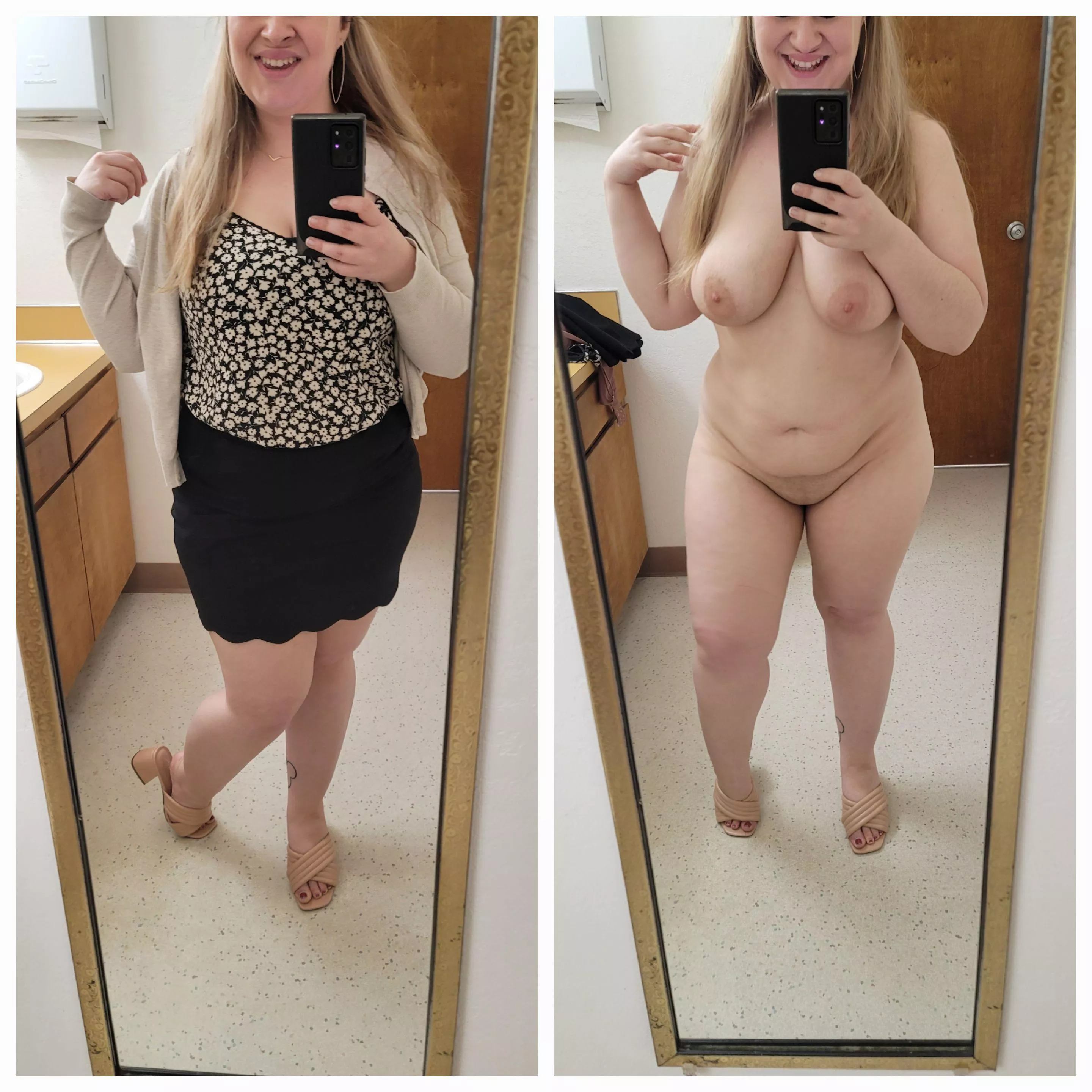 Would you be wondering what I look like naked if we worked together? posted by 420mistress