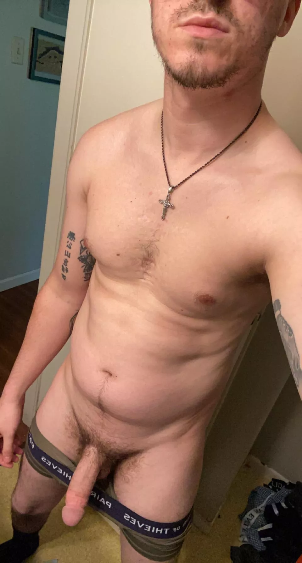 Would you get on your knees if I pulled my shorts down like this? posted by BlackHeartDylan