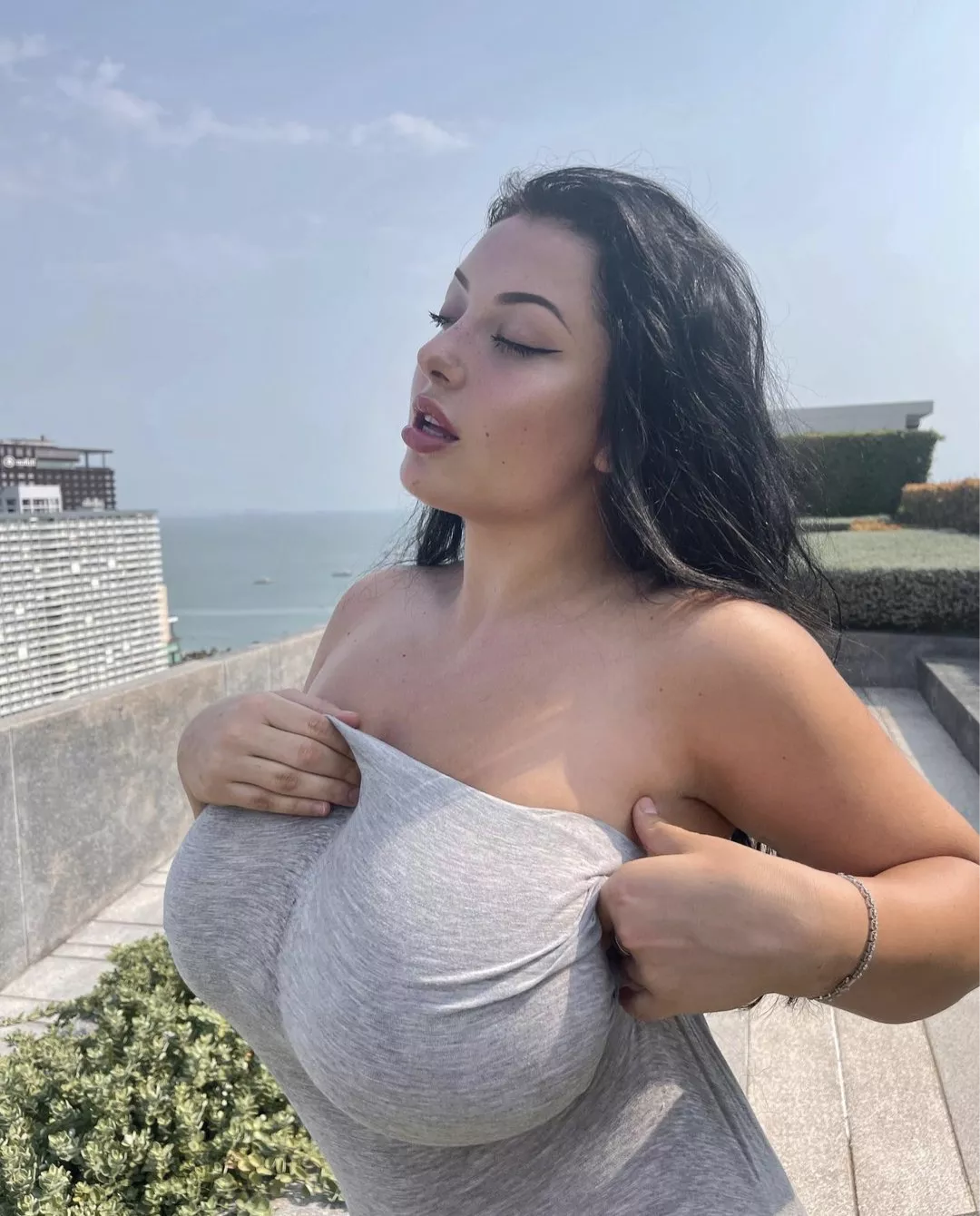 Would you help her to hide her juicy melons? posted by Weary_Tough8338