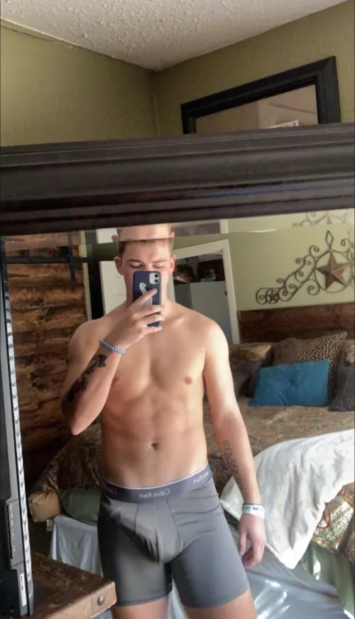 Would you let me walk around the apartment with my big dick like this? by collegeboyjack