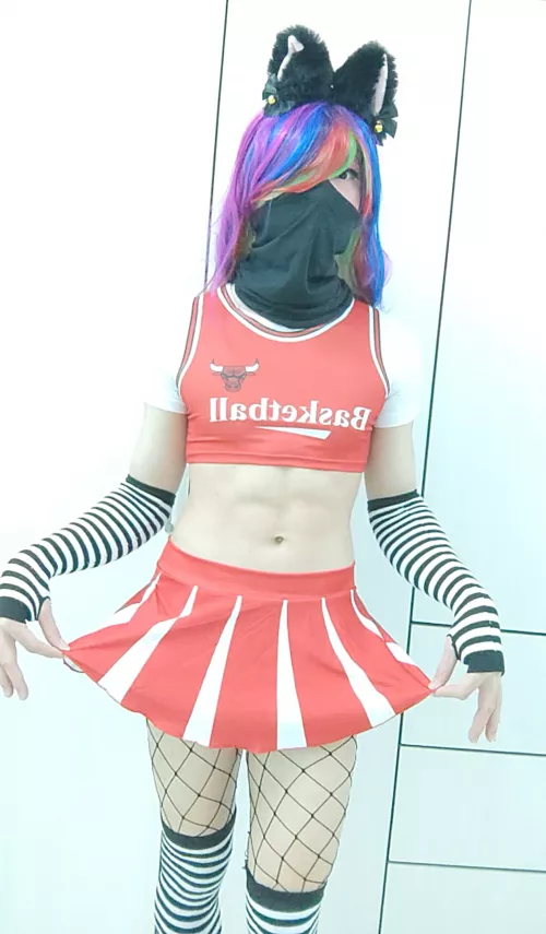 Would you let this Catboy Cheerleader cheer you up?💞👉🏻👈🏻 by femboycuber