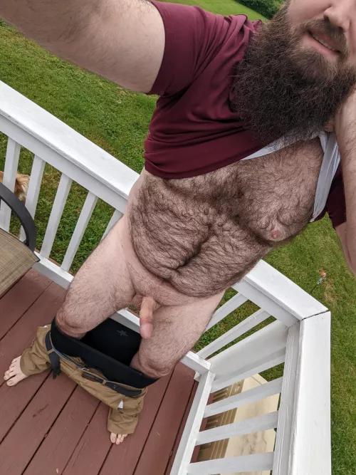 would you like to come sit on my...deck before it rains?! by BeardedAnonnn