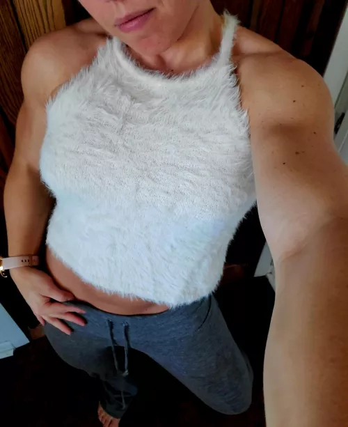 would you like to rub my fuzzy shirt? by LittleandBigV