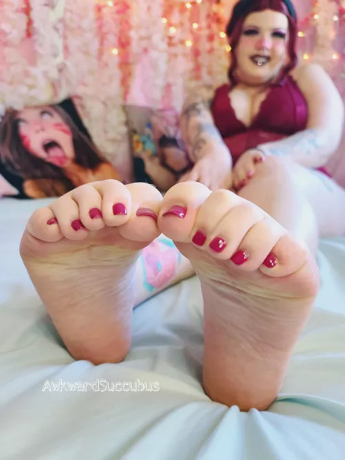 would you use my feet to cum? 😈 by AwkwardSuccubus