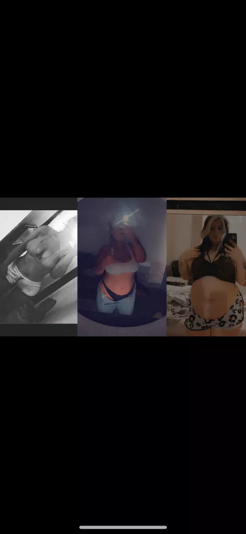 Wow the progress is amazing 4 years ago, 6month ago, and last night after an amazing session of stuffing 🥰 by Paigeycake