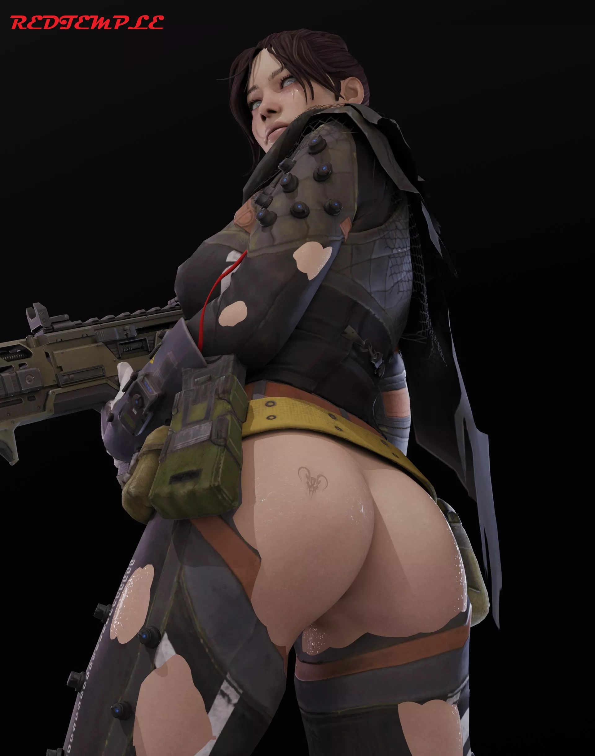 Wraith Butt Tatoo (Red Temple) [Apex Legends] posted by Cortxna