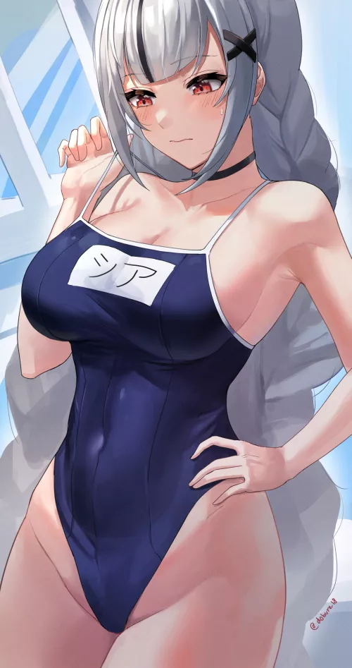 Xia Ekavira Old Swimsuit Blush (Dobure18) [Nijisanji ] by sequence_string