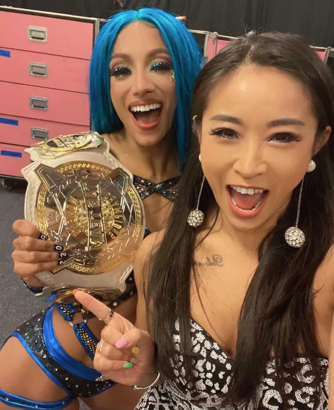 Xia Li and Sasha Banks posted by HydeNJekyl